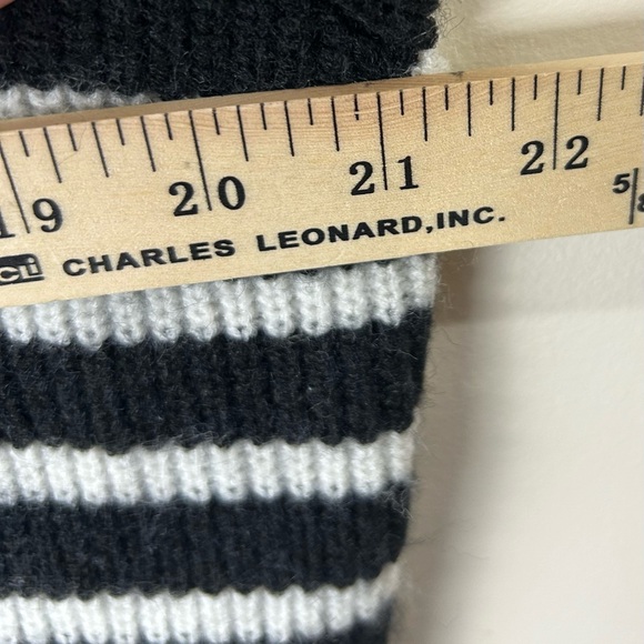 BiBi Sweater Vest Women’s L Black/White Striped Flower Patch‎ Cottagecore BOHO - Picture 16 of 16